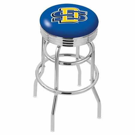 25 Chrome 2-Ring South Dakota State Swivel Bar Stool,Accent Ring